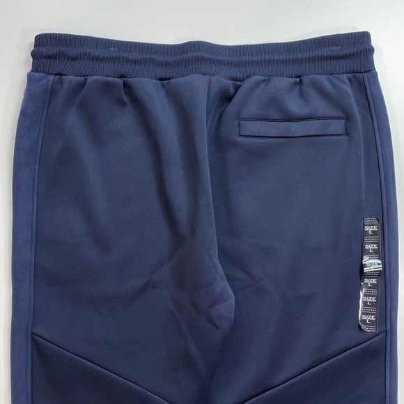 Sean John Jogger Track Pant Faux Suede Panel Night Sky Navy Blue L NWT - Picture 4 of 7
